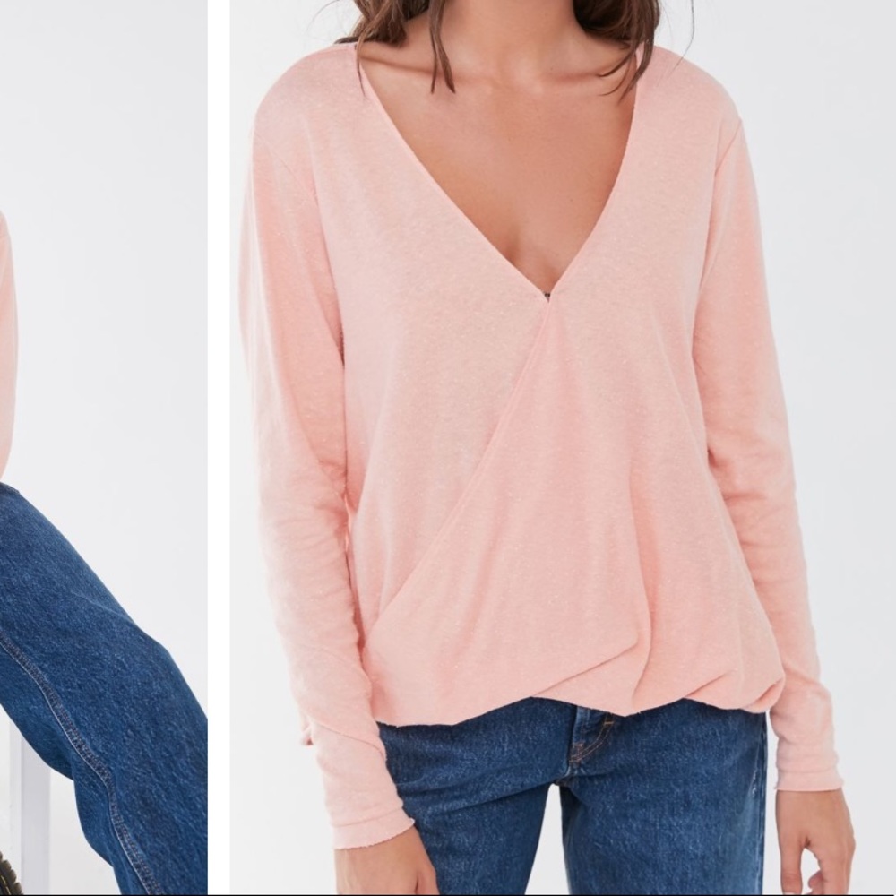 Out From Under Draped Surplice Top (UO)